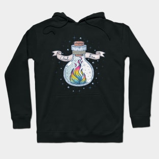 Pansexual Fire Occult Bottle LGBT Pan Pride Flag Hoodie